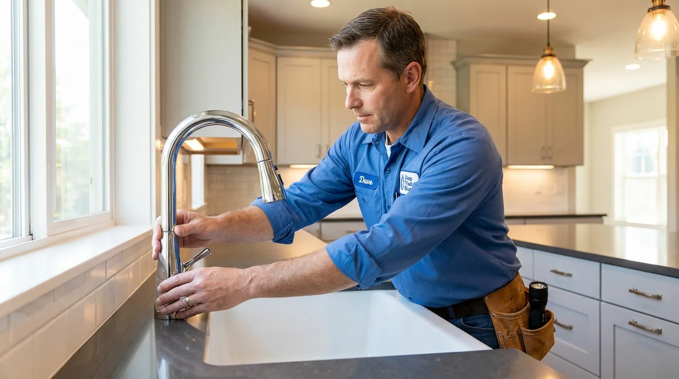 Kitchen faucet installation by Johns Plumbing LLC in Clifton Forge